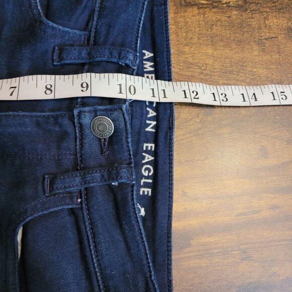 American Eagle Jeans 2 S Jegging Super Hi Rise Super Stretch Dark Wash NWOT - Picture 9 of 11